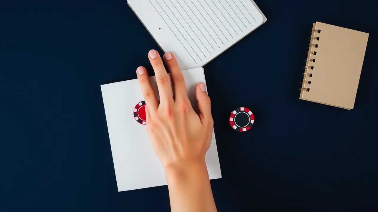 Table de blackjack et jetons